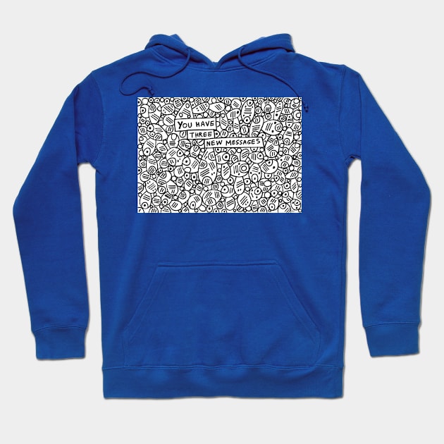 You have three messages notification (abstract art) Hoodie by (b)ananartista sbuff